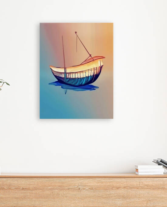 old boat on the lake by Aroness
