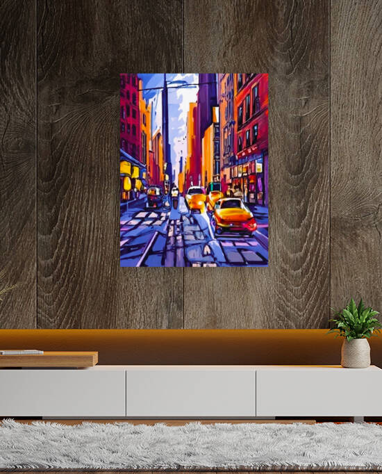 Painting the Taxis of New York under the sun by Aroness