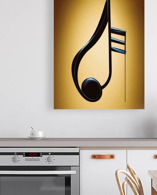 gold musical note painting by Aroness