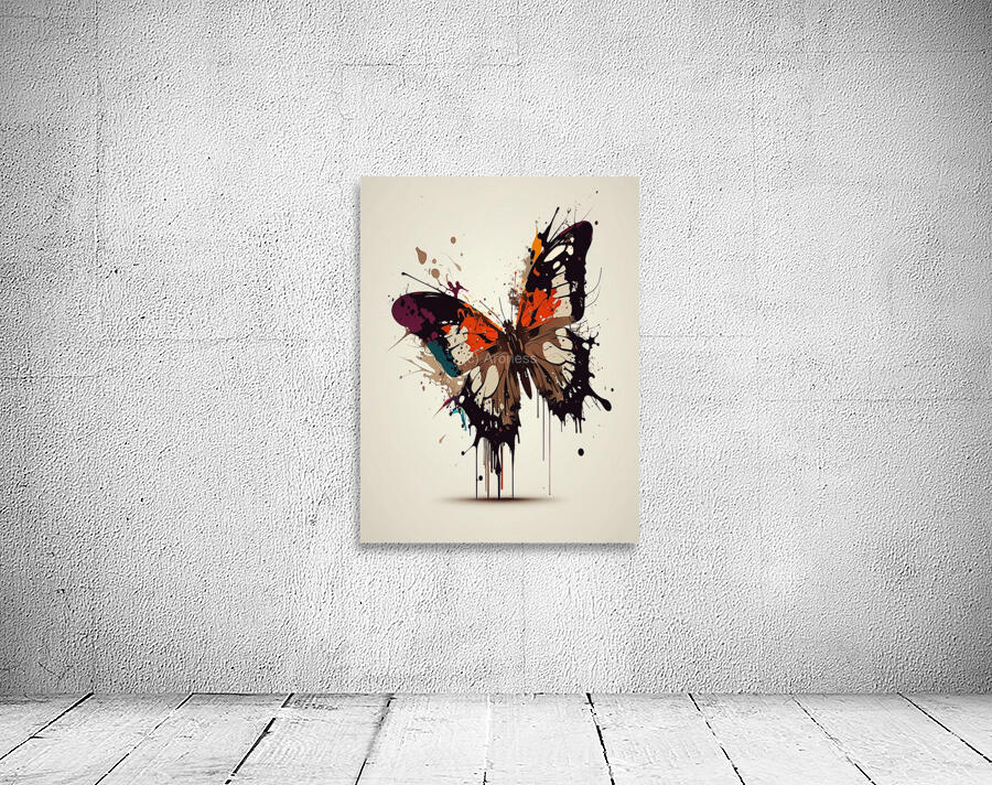 modern abstract art butterfly painting by Aroness Wall Art