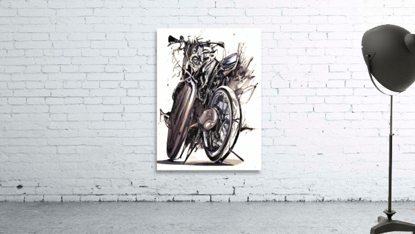 Motorcycle Print Poster Wall Preview