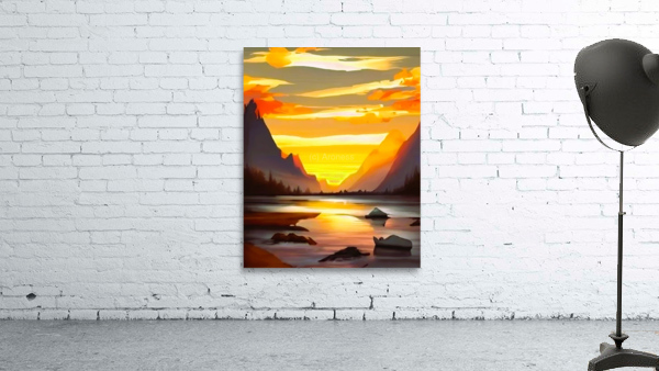 sunset painting Wall Preview