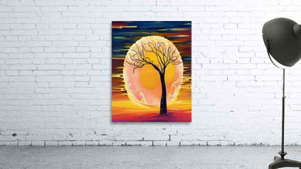 The sun effect painting on canvas by Aroness Wall Art