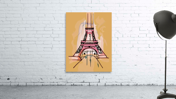 modern painting of the Eiffel Tower in Paris by Aroness Wall Art