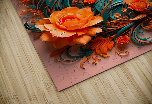 cat painted with beautiful attractive colors wall art puzzle