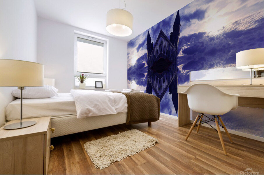 blue 10 Mural print