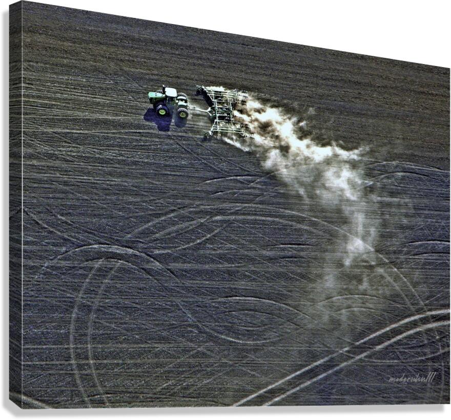 DUSTY TRACTOR TURNS Canvas Print
