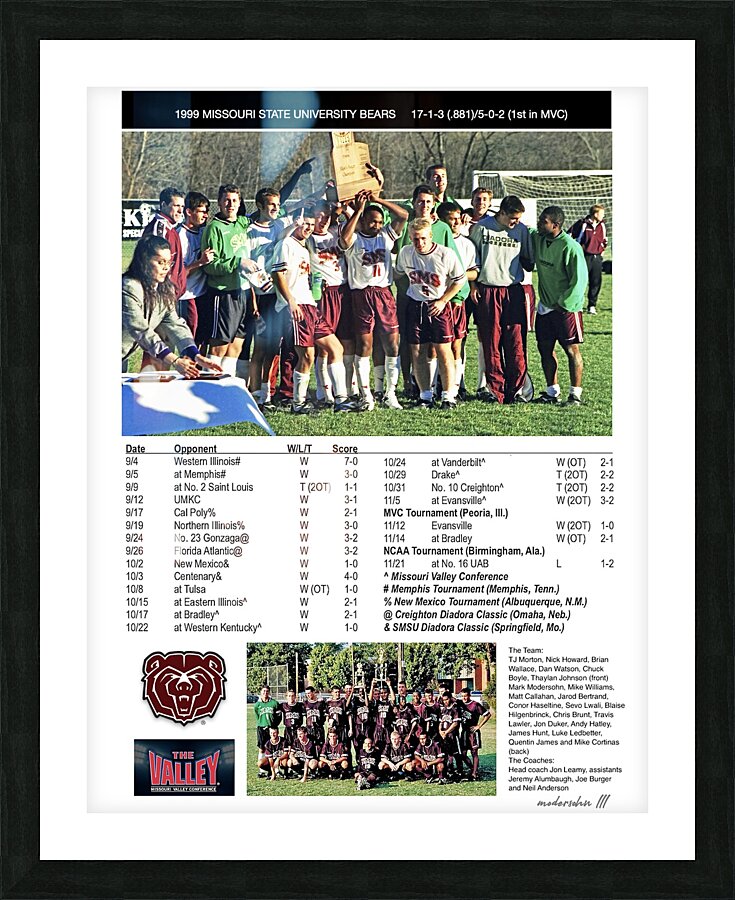 1999 BEARS POSTER Picture Frame print