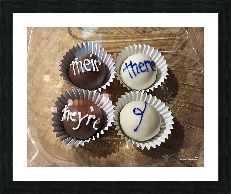 GRAMMAR CUPCAKES Picture Frame print