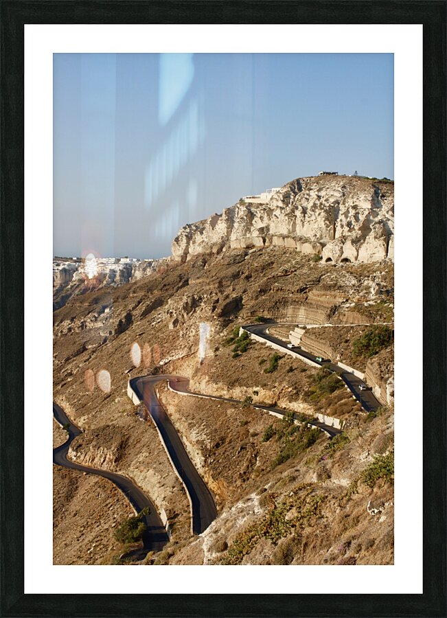 Santorini Switchbacks Picture Frame print