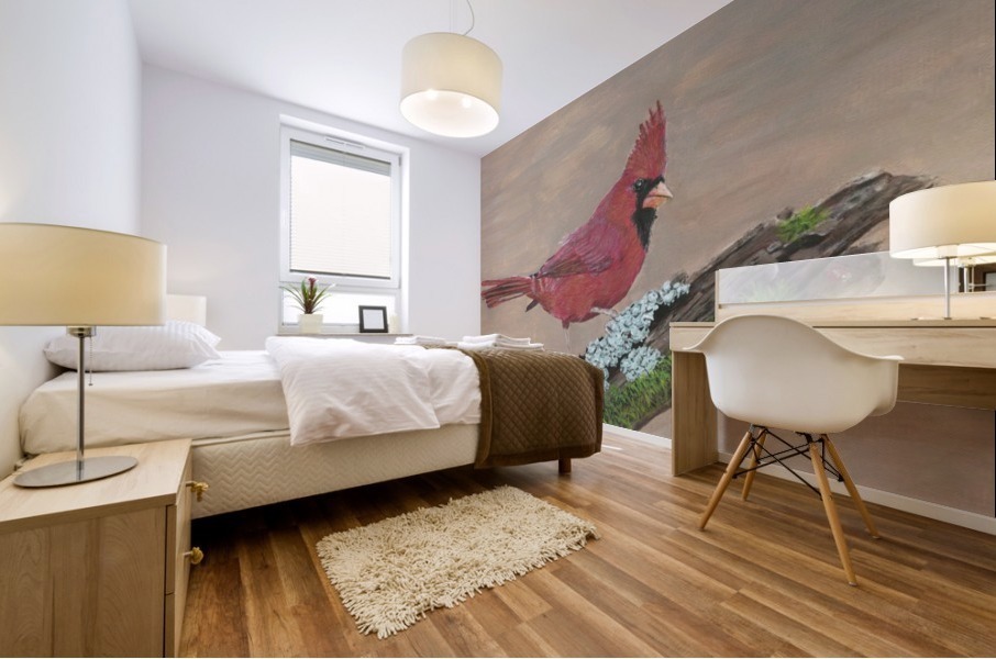 Northern Cardinal Mural print