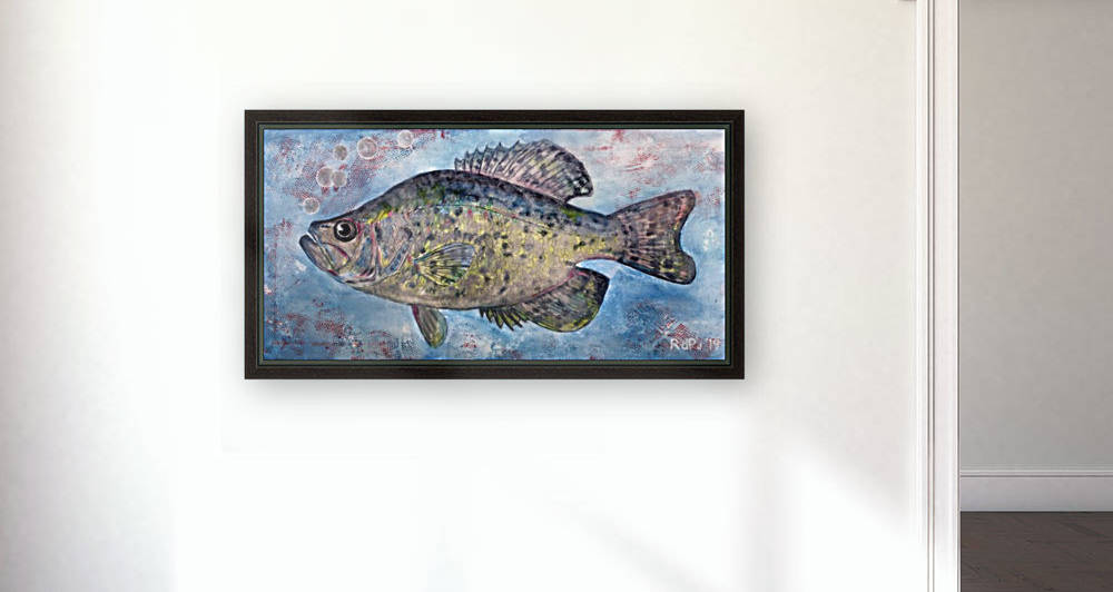 White Crappie Fish  by RDPJArt