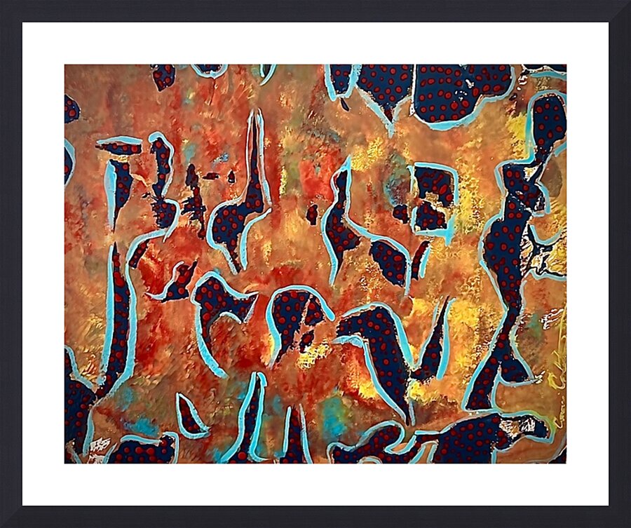 Golden Fusion  Picture Frame print