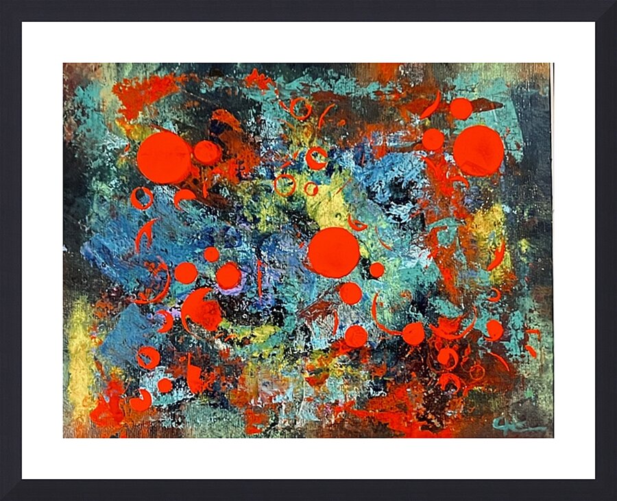 Dancing with Circles  Picture Frame print