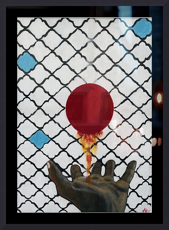 Hand and Ball Picture Frame Printing
