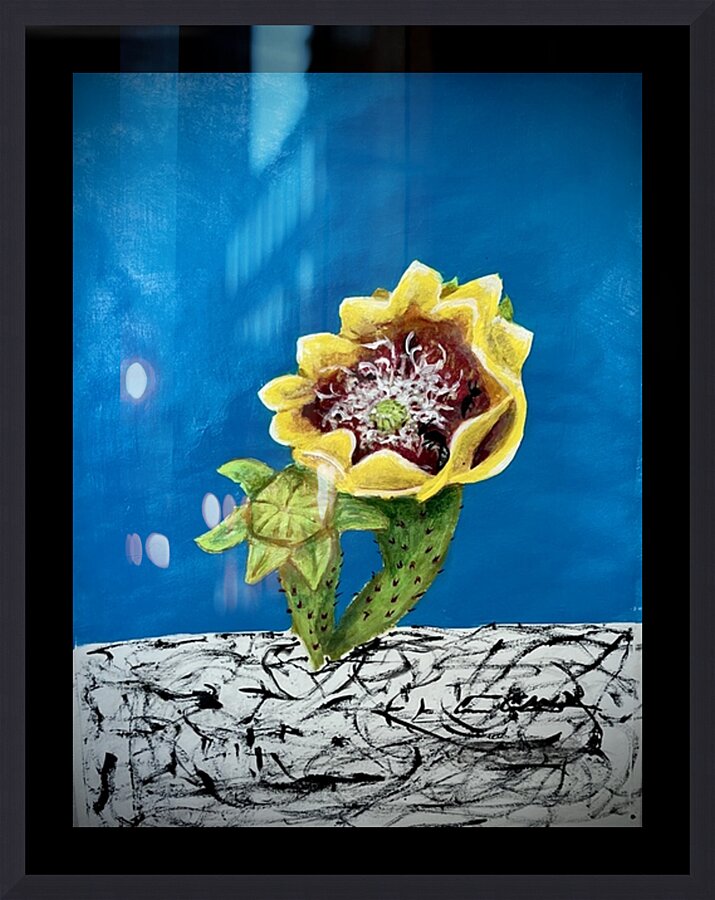 Cactus Bloom Picture Frame print