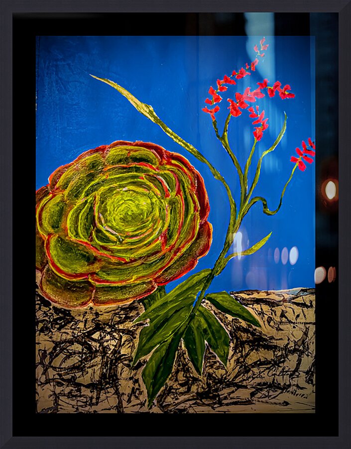 Succulent Blooms Picture Frame print