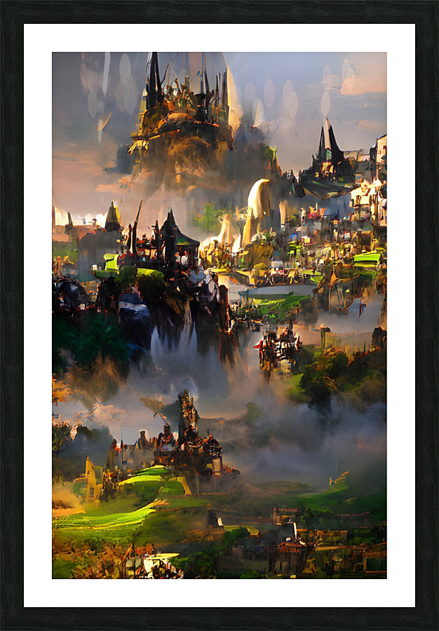 Sky city Picture Frame print