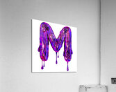 letter M dripping Acrylic Print