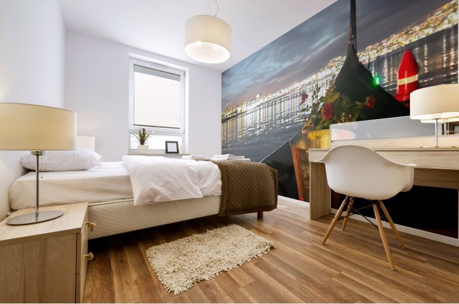 Gondola at night Mural print