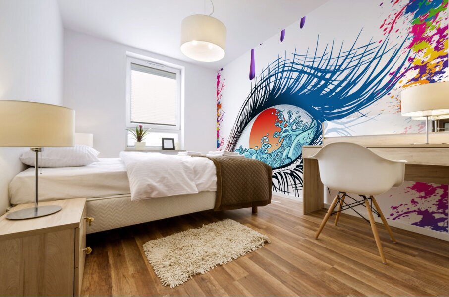 Whos  watching metal Mural print