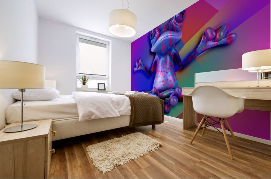 Abstract Frog Mural print