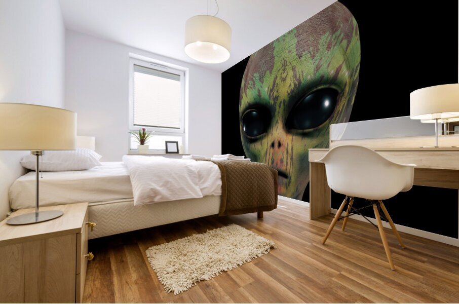 Alien Head Texture Mural print