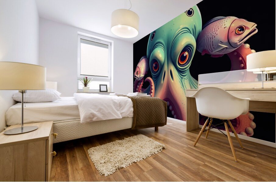 Octofish Mural print