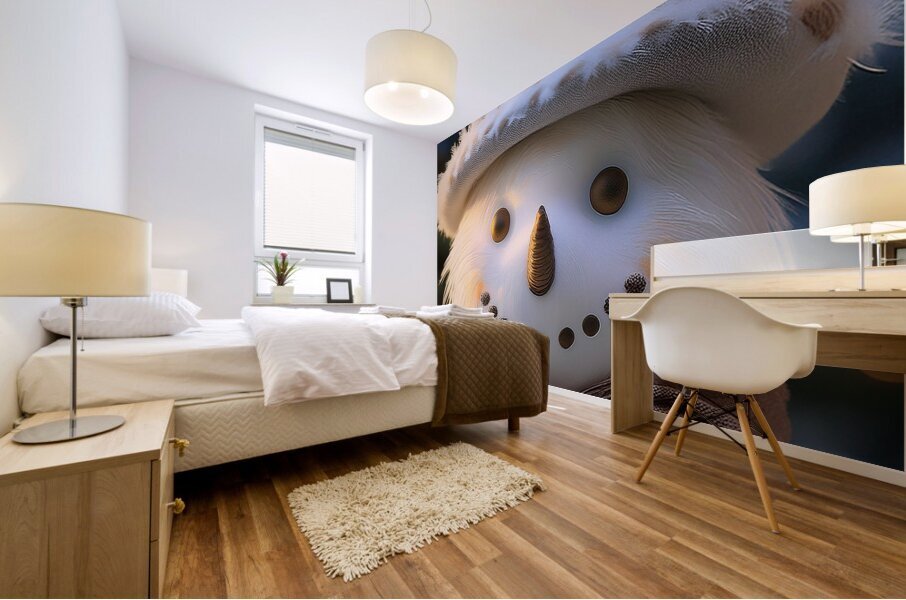 Hairy Snowman Mural print
