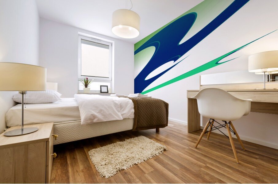 rude pelican embossed Mural print