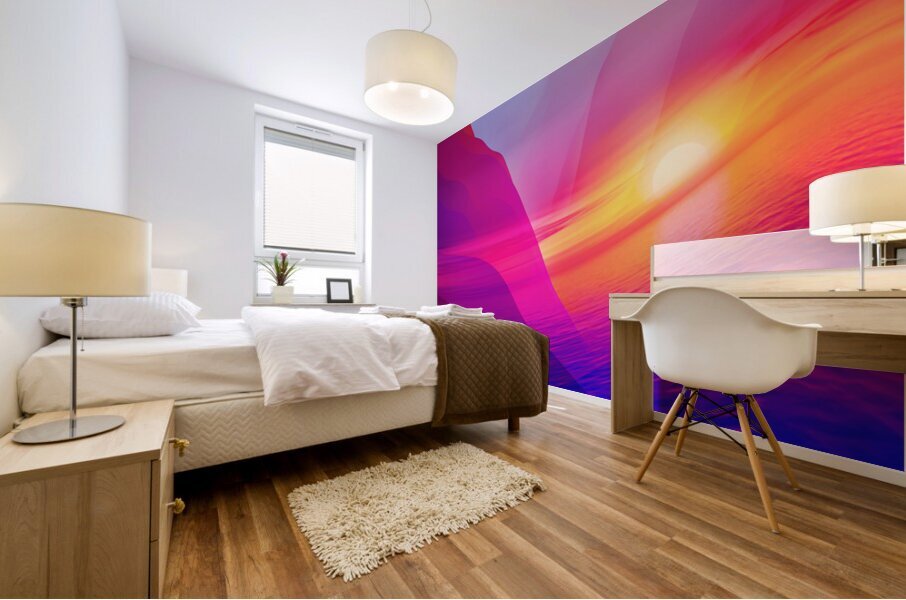 Mountain Surf Mural print