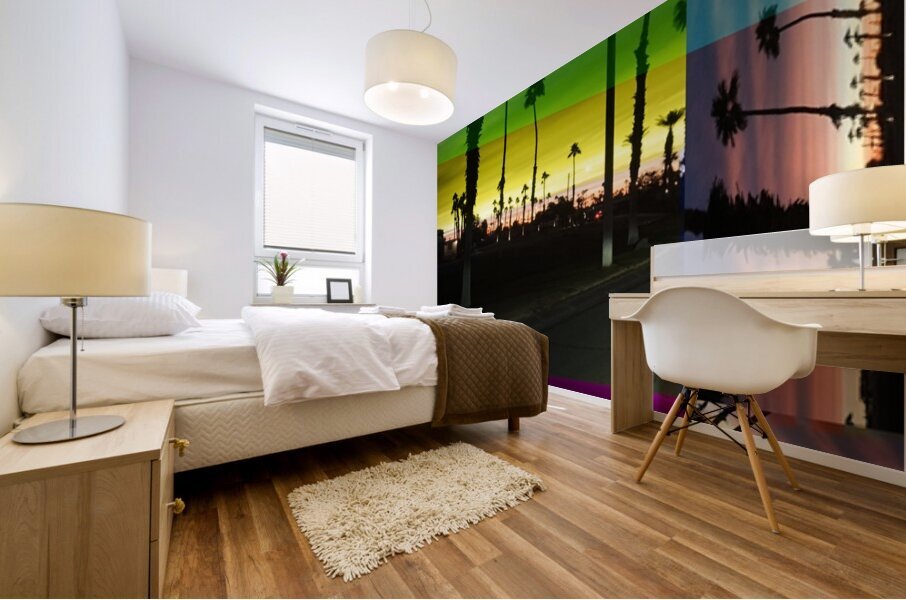Palm drive Mural print