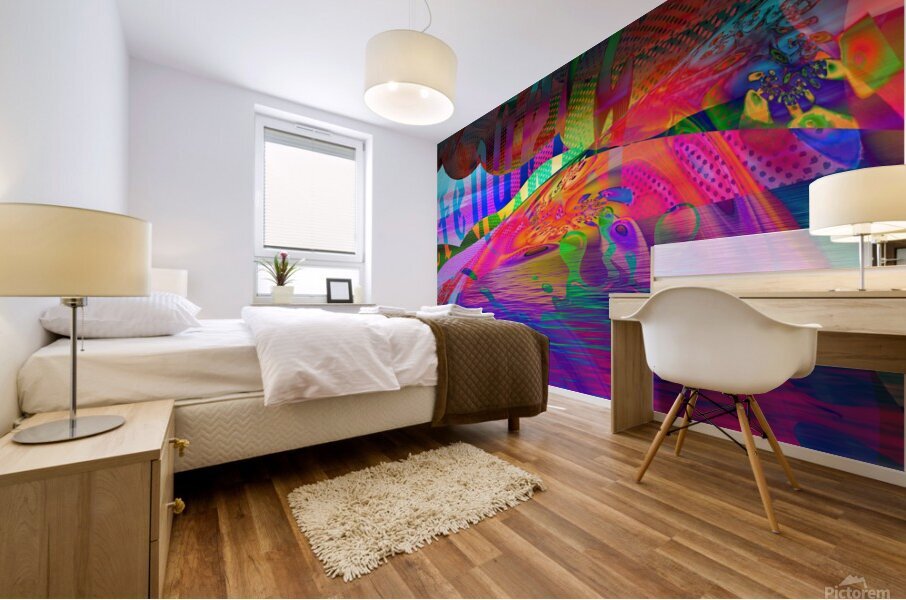 Splashing bread Mural print