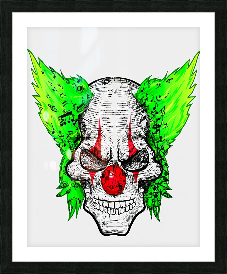 Music Clown Picture Frame print