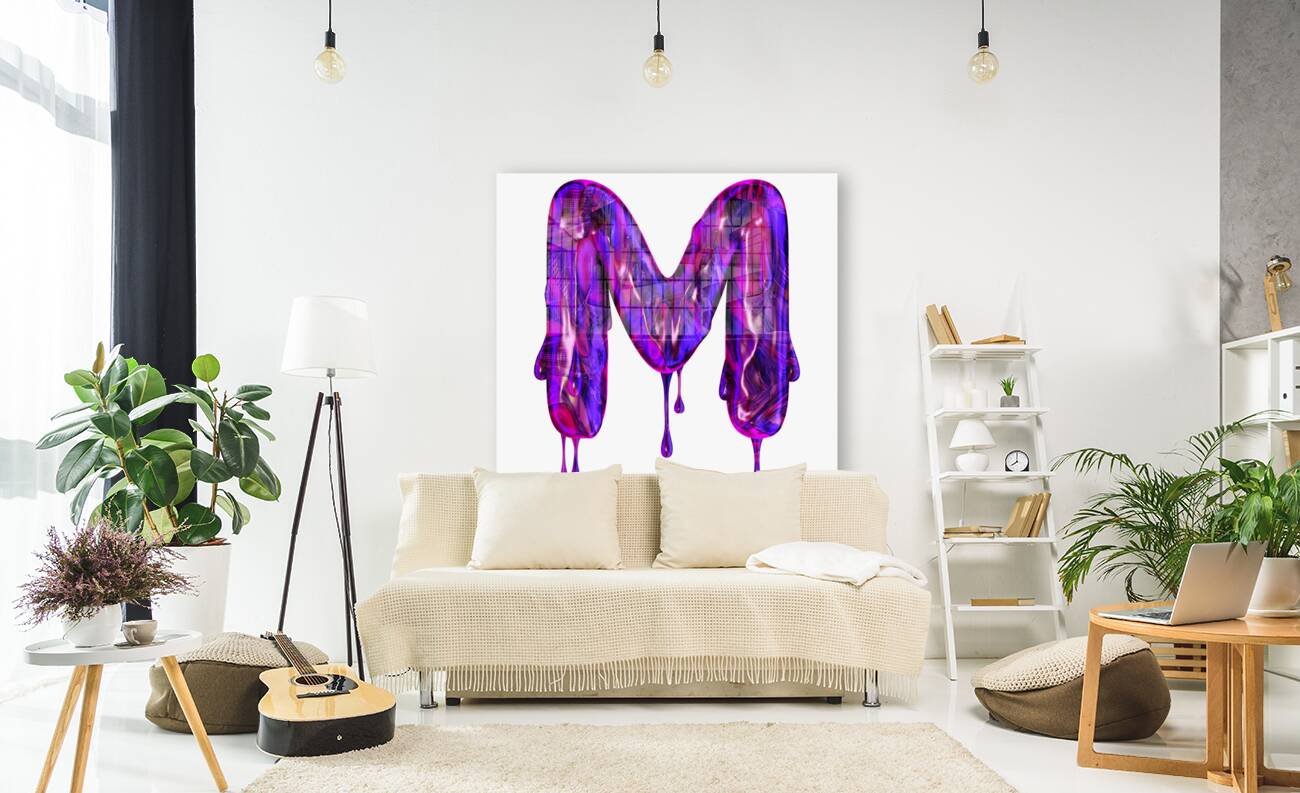 letter M dripping Reproduction