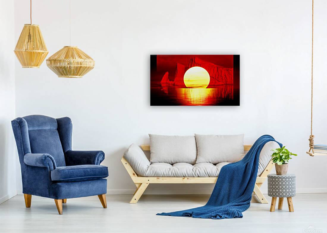 Glacier sunset Reproduction