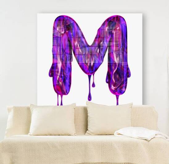 letter M dripping Reproduction
