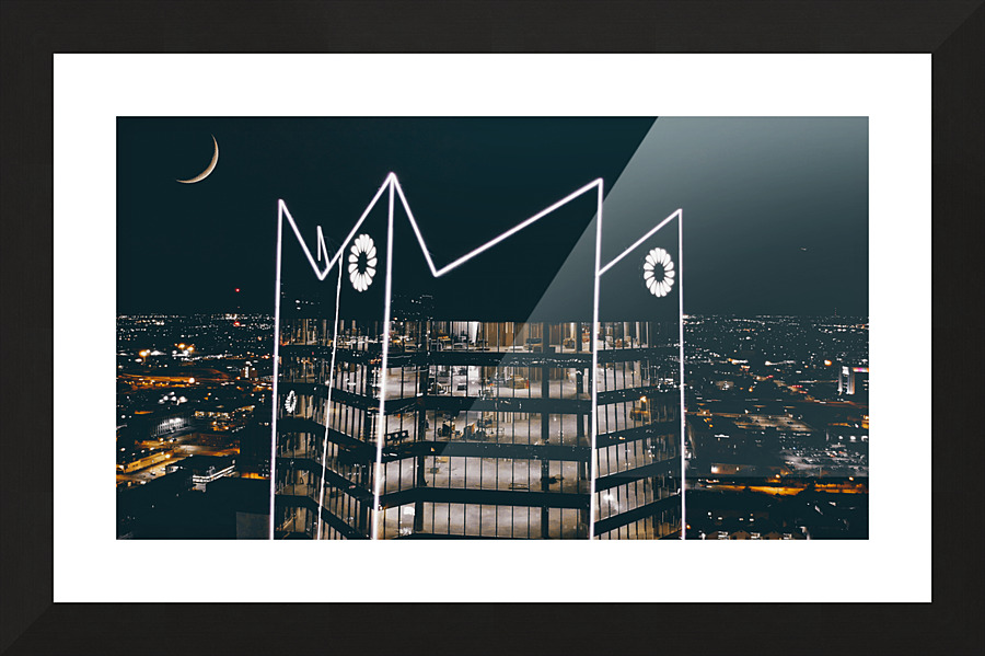 Frost Bank Tower Picture Frame print