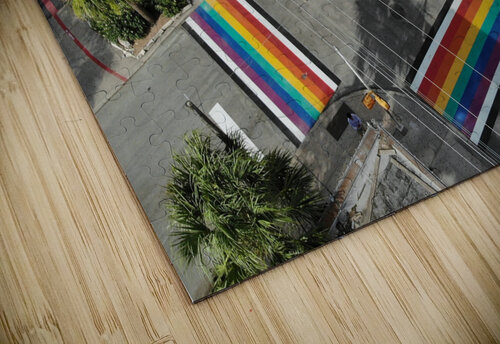 Rainbow Crosswalk Skyline Drone puzzle