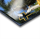 Mary’s Statue in front of the Cross Acrylic print