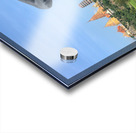 Water Buffalo Head in front of Temple Acrylic print