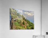 Toy Train by the Mountain Acrylic Print