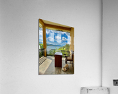 Cat Eating with a View Acrylic Print