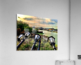 Falling Lamp posts  for the Sunset Acrylic Print