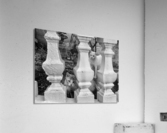 BW Cats Peaking Through Acrylic Print