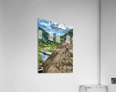 Rice Valley behind the Roof Acrylic Print