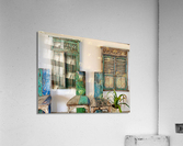 Blue  Green Old Wooden Furniture Acrylic Print