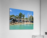 L Shaped Palm Trees Beach Acrylic Print