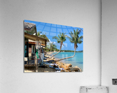 L Shaped Palm Trees Beach 2 Acrylic Print