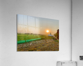 Sunset Over the Field by the Temple Acrylic Print